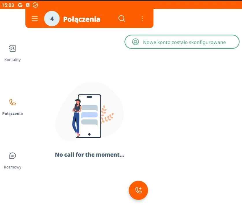 Linphone SIP account details filled in